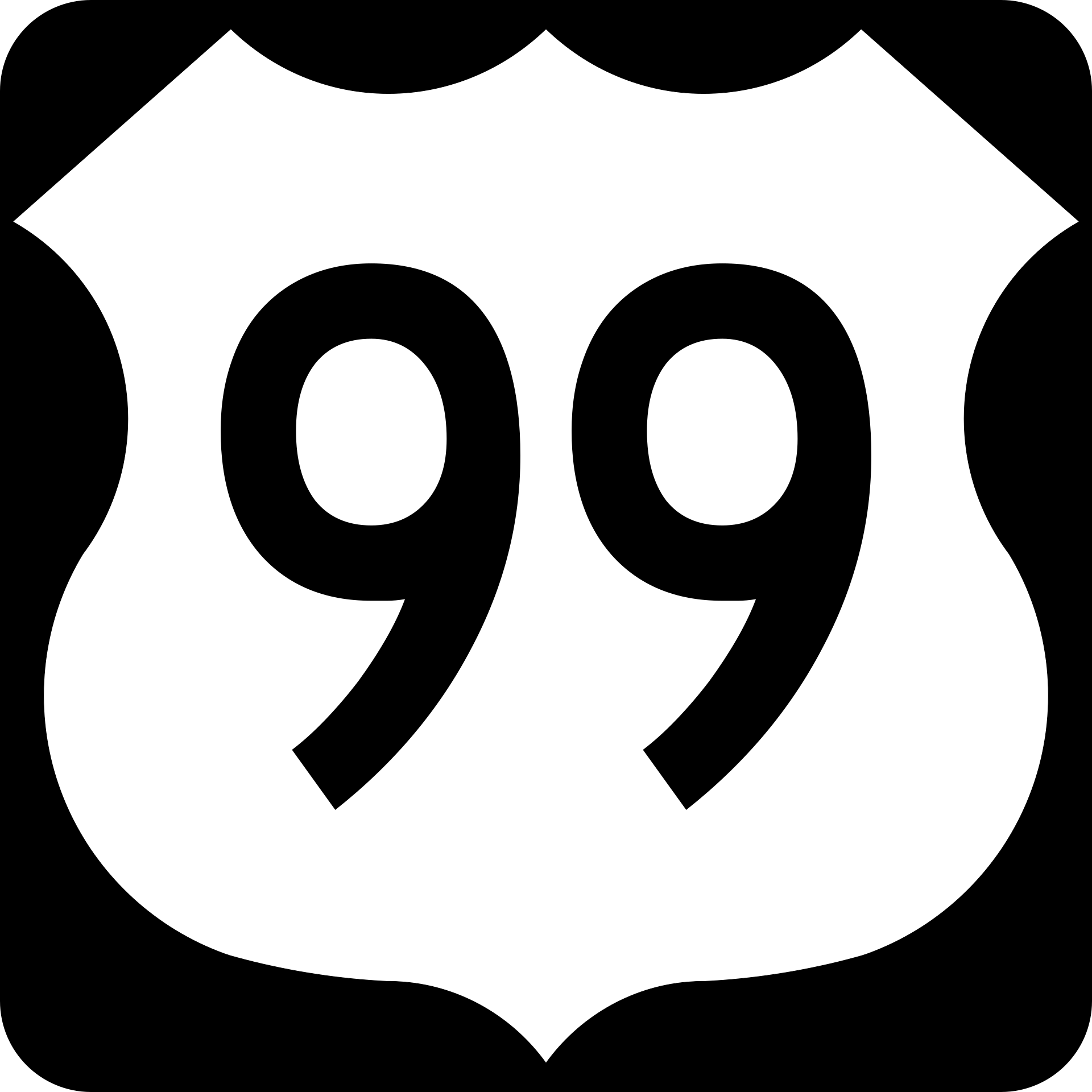 U.S. Highway 99 Sign - 1961